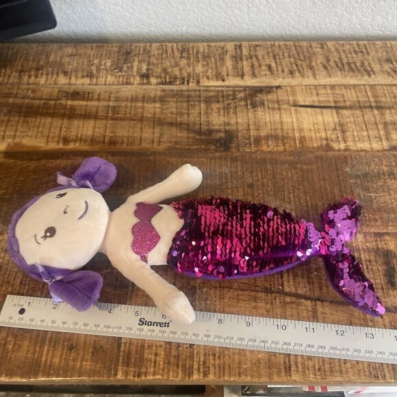 Dan Dee Collectors Choice Purple Plush Mermaid Swipe To Change Color 14in - Picture 6 of 7